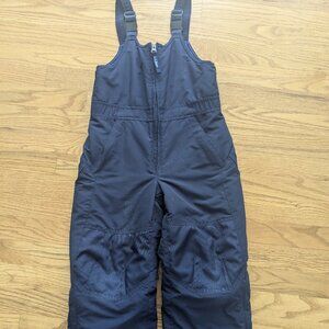 LL Bean kids snow bib in navy, size 5-6